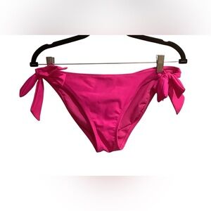 ABS by Allen Schwartz Pink Bikini Bottom with Side Ties Size 10, NWOT